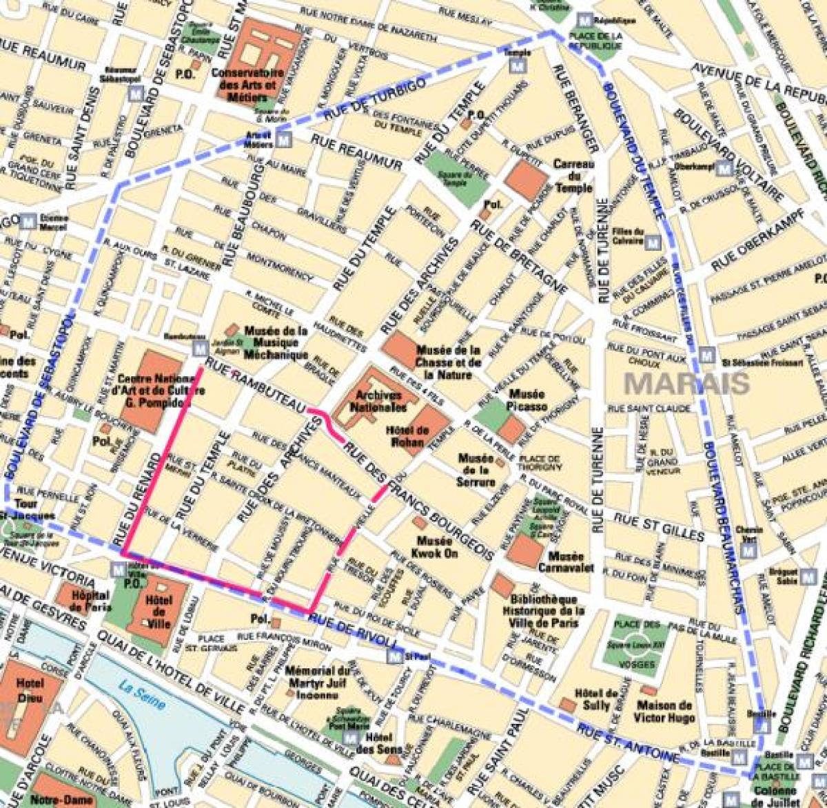 Mapa del barri Gai de París