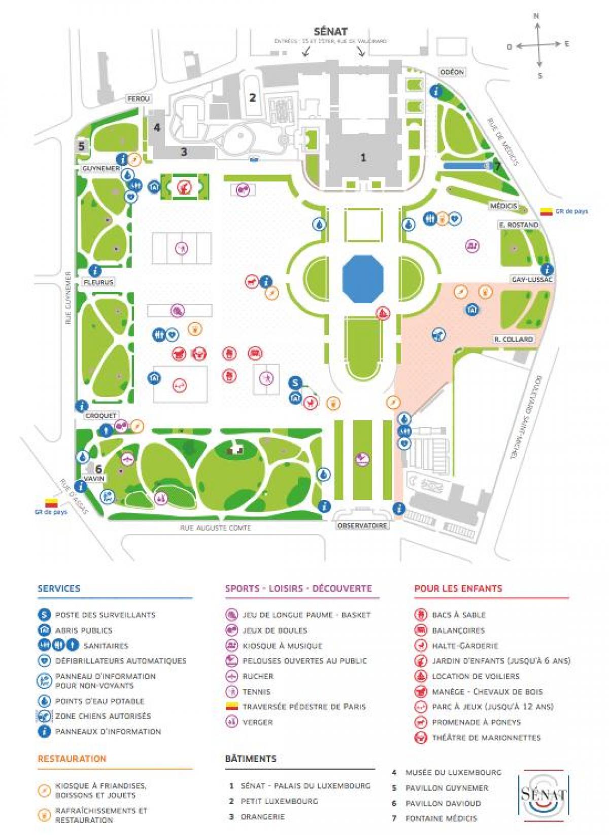Mapa de La Jardin du Luxembourg