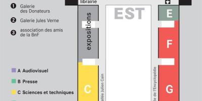 Mapa de La Bibliothèque nationale de France - planta 1