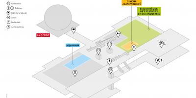 Mapa de La Cité des Sciences et de l'Industrie Nivell -2