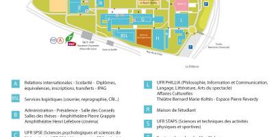 Mapa de la Universitat de Nanterre