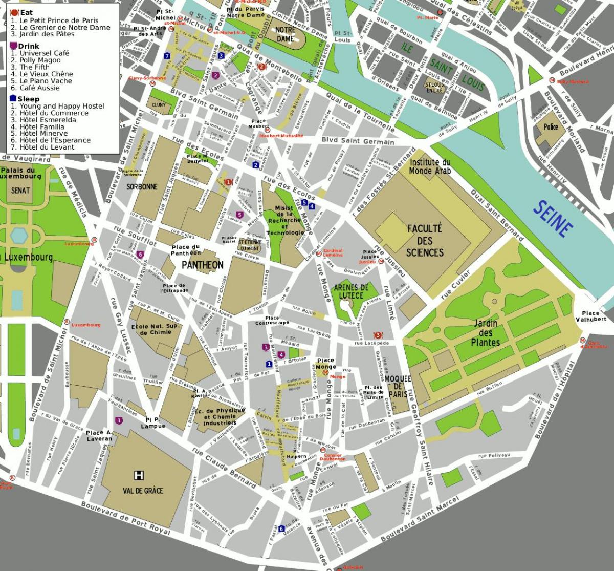 Mapa de 5 º de París