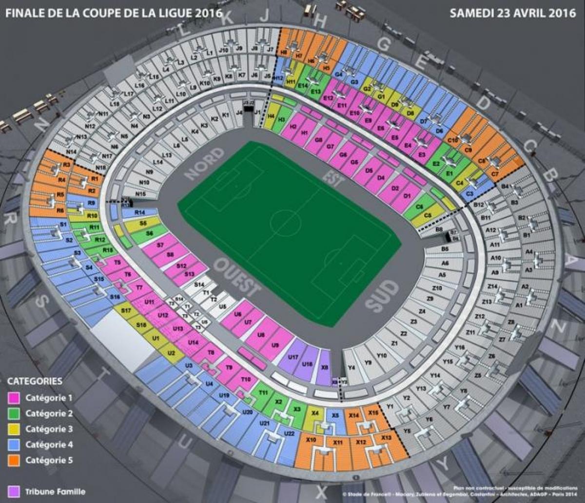 Mapa de l'Stade de France de Futbol