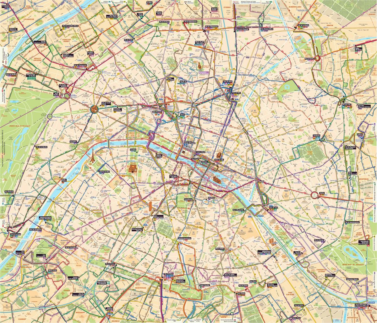 Mapa d'autobusos de París