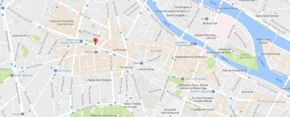 Mapa del Boulevard Saint-Germain