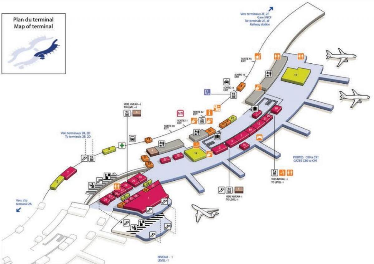 Mapa de CDG airport terminal 2C