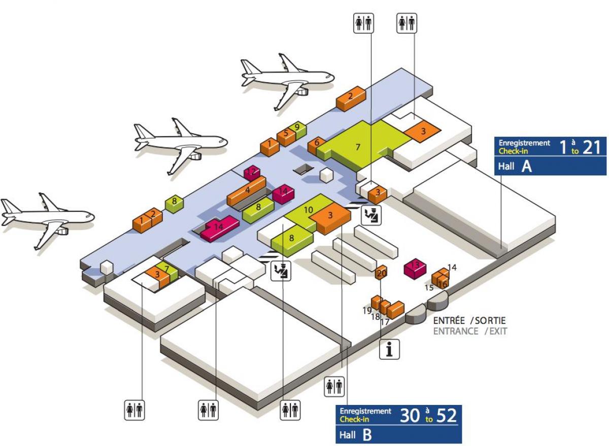 Mapa de CDG airport terminal 3