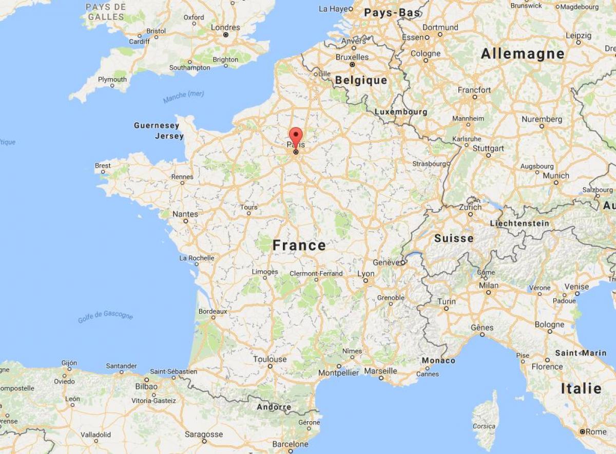 Mapa de parís, a la França mapa