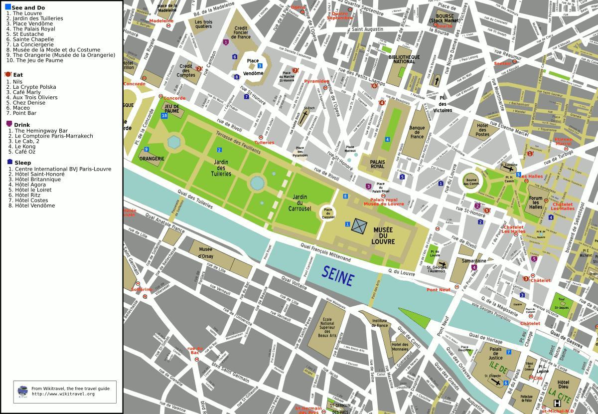 Mapa del districte 1 de París