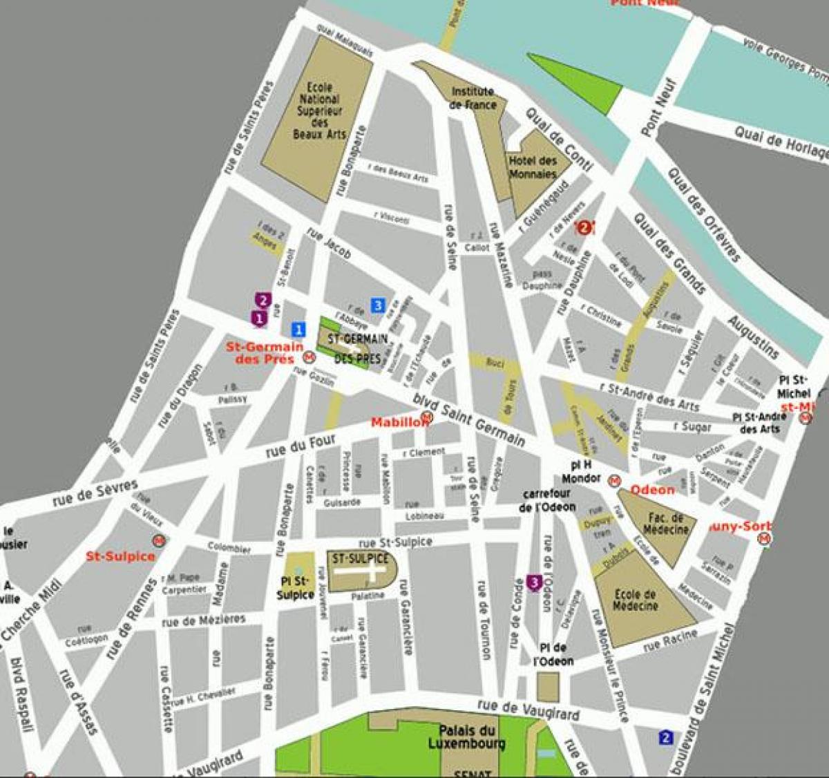 Mapa del Districte de Saint-Germain-des-Prés