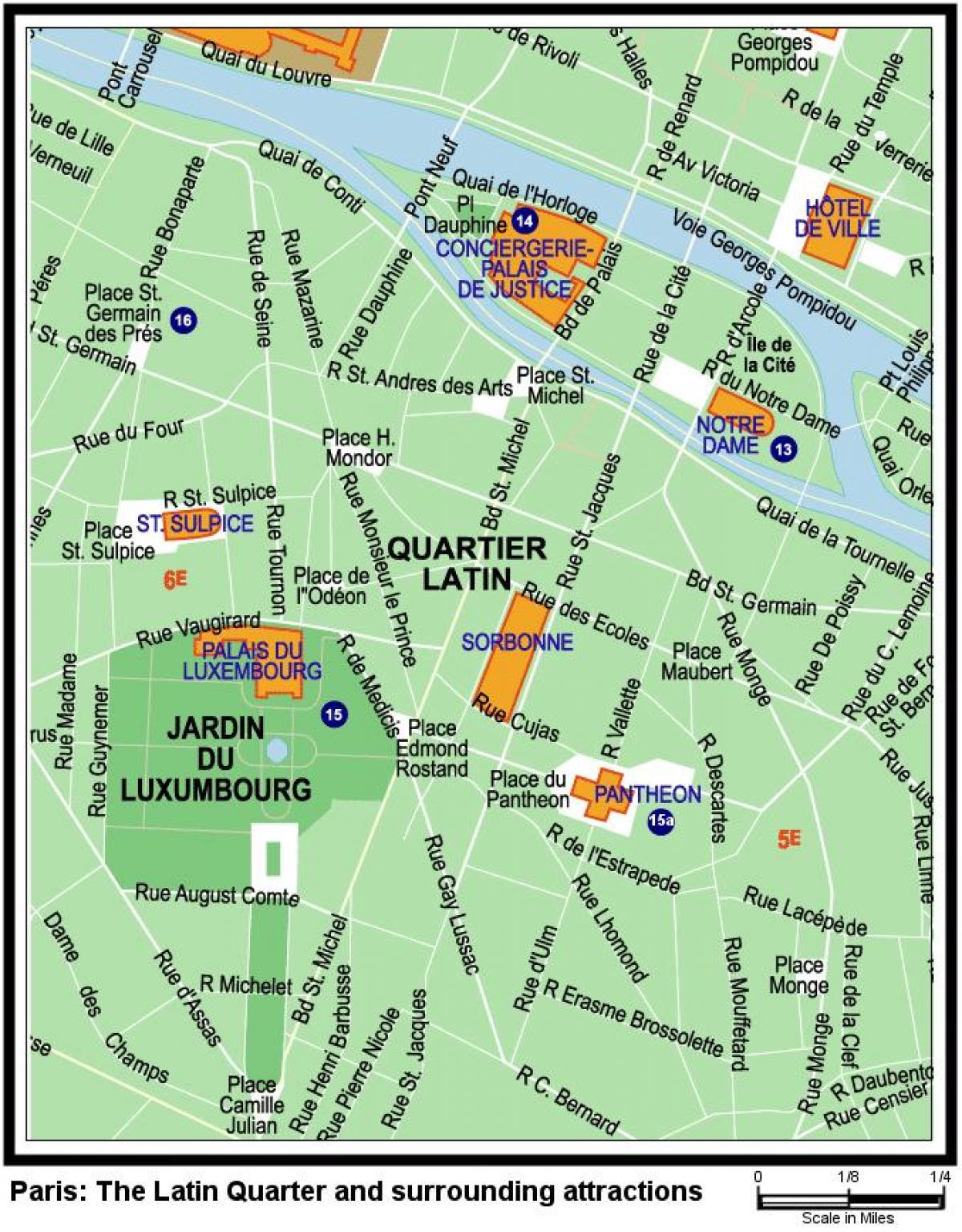 Mapa del Barri llatí de París
