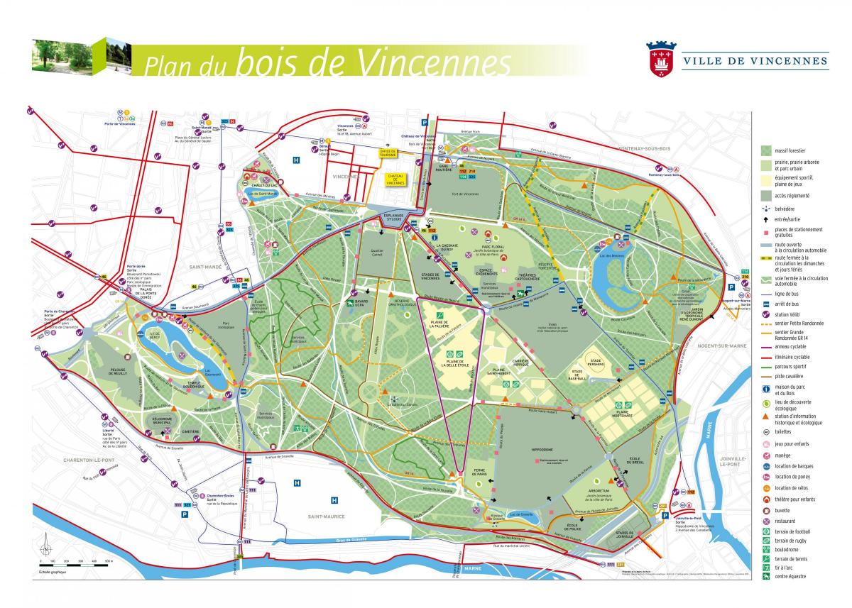 Mapa de La Bois de Vincennes