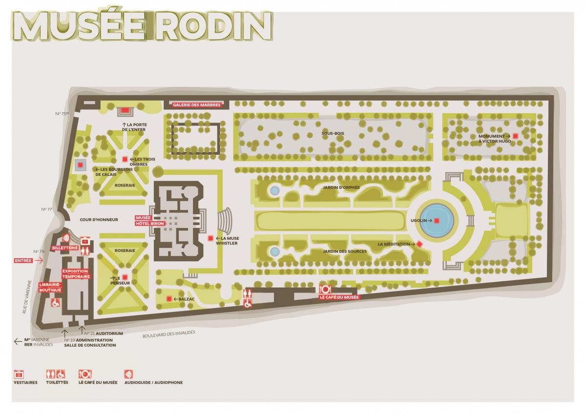 Mapa del Musée Rodin