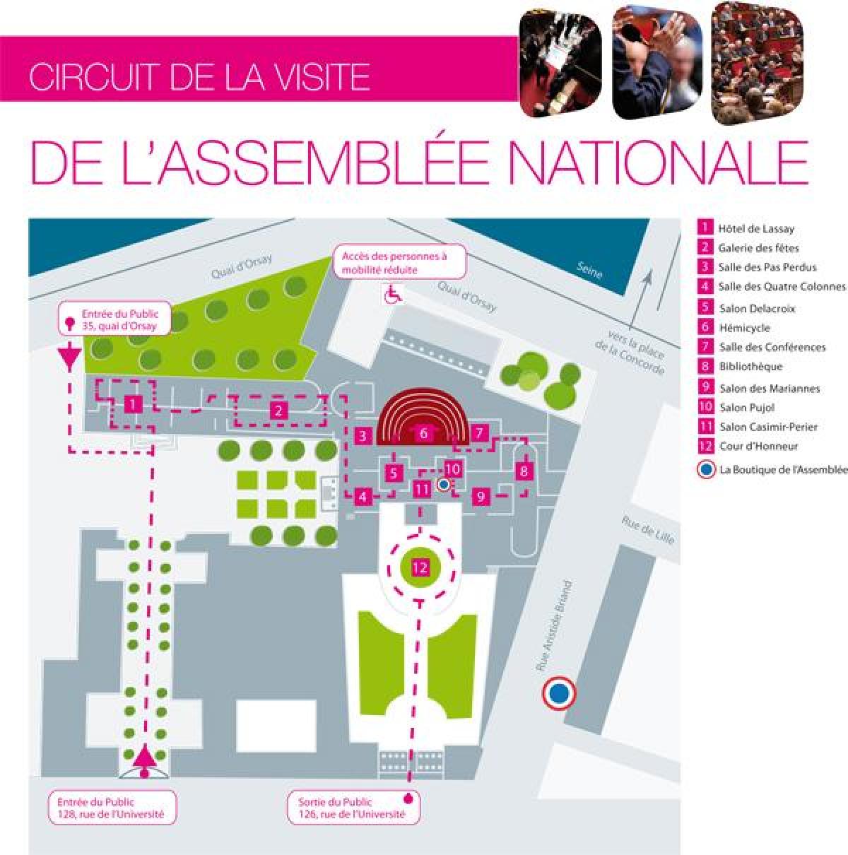 Mapa de La Palais Bourbon