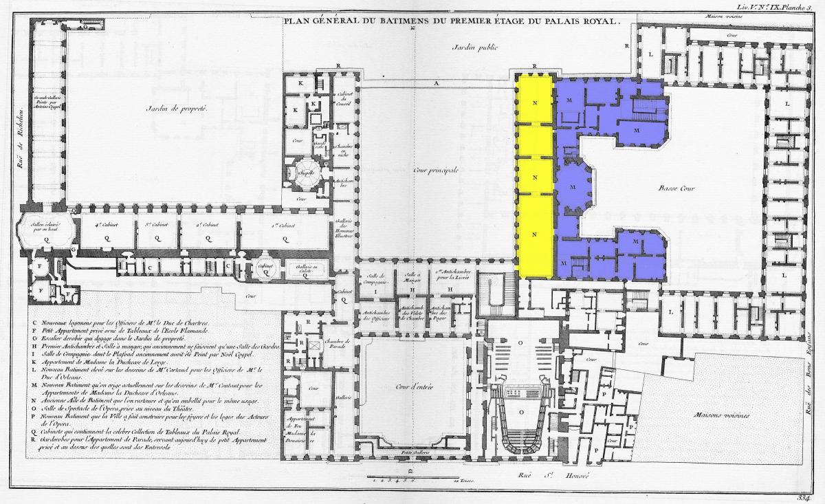 Mapa del Palais-Royal