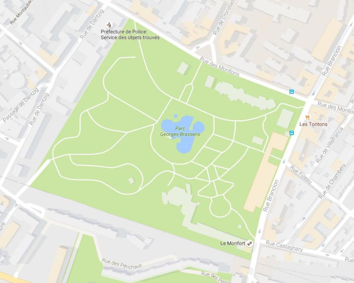 Mapa del Parc Georges-Brassens