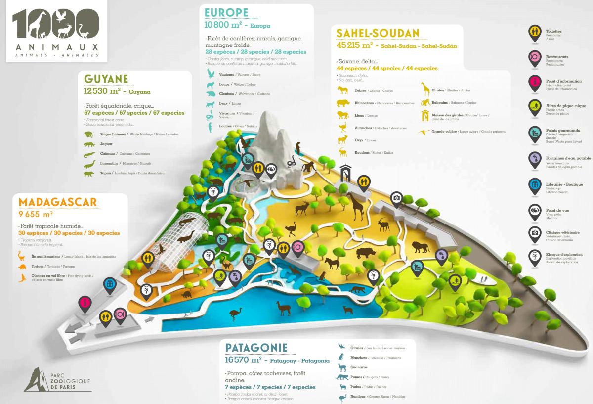 Mapa de París Parc Zoològic