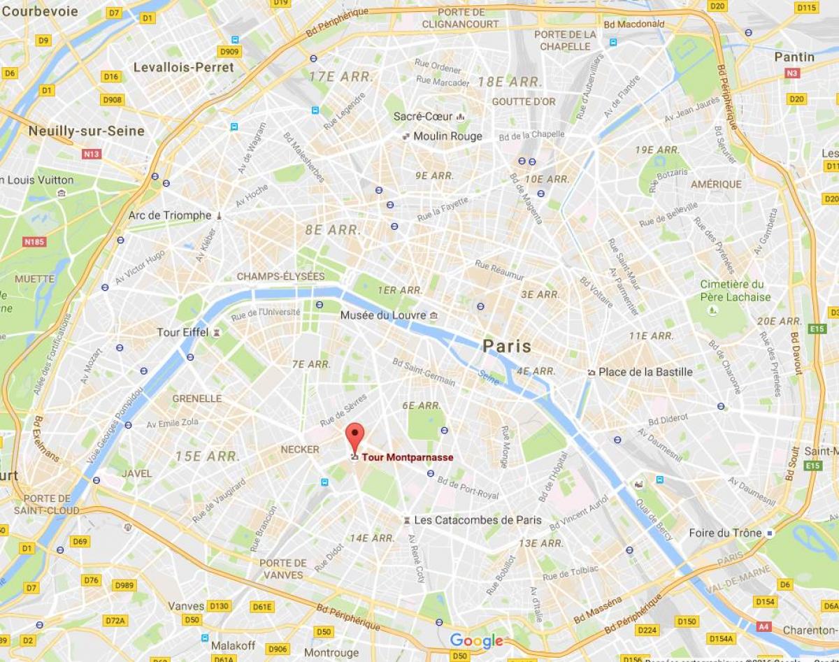 Mapa de La Tour Montparnasse