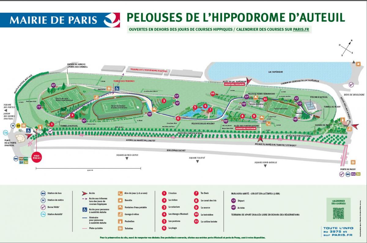 Mapa de L'Hipòdrom de Auteuil
