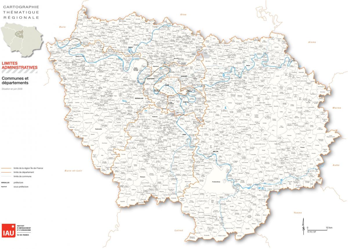 Mapa de l'Ile-de-França