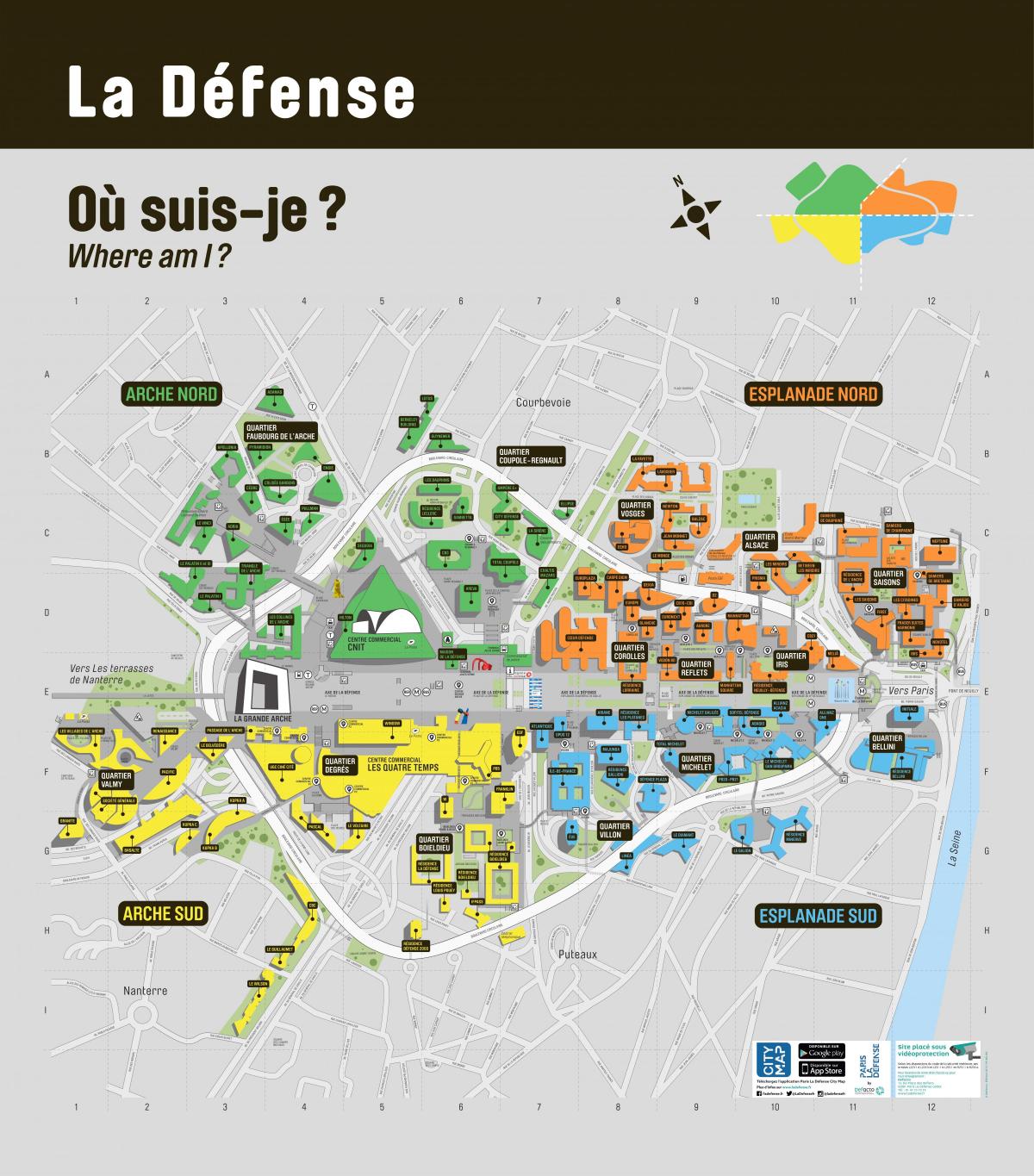 Mapa de La Défense