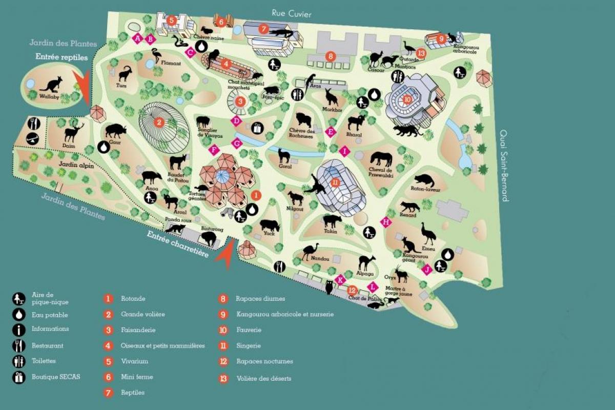 Mapa de La Ménagerie du Jardin des Plantes