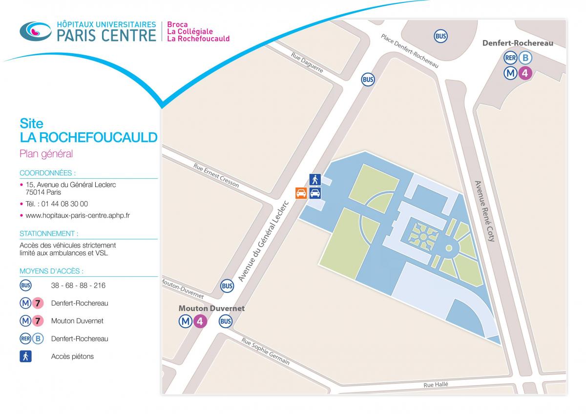 Mapa de La Rochefoucauld hospital