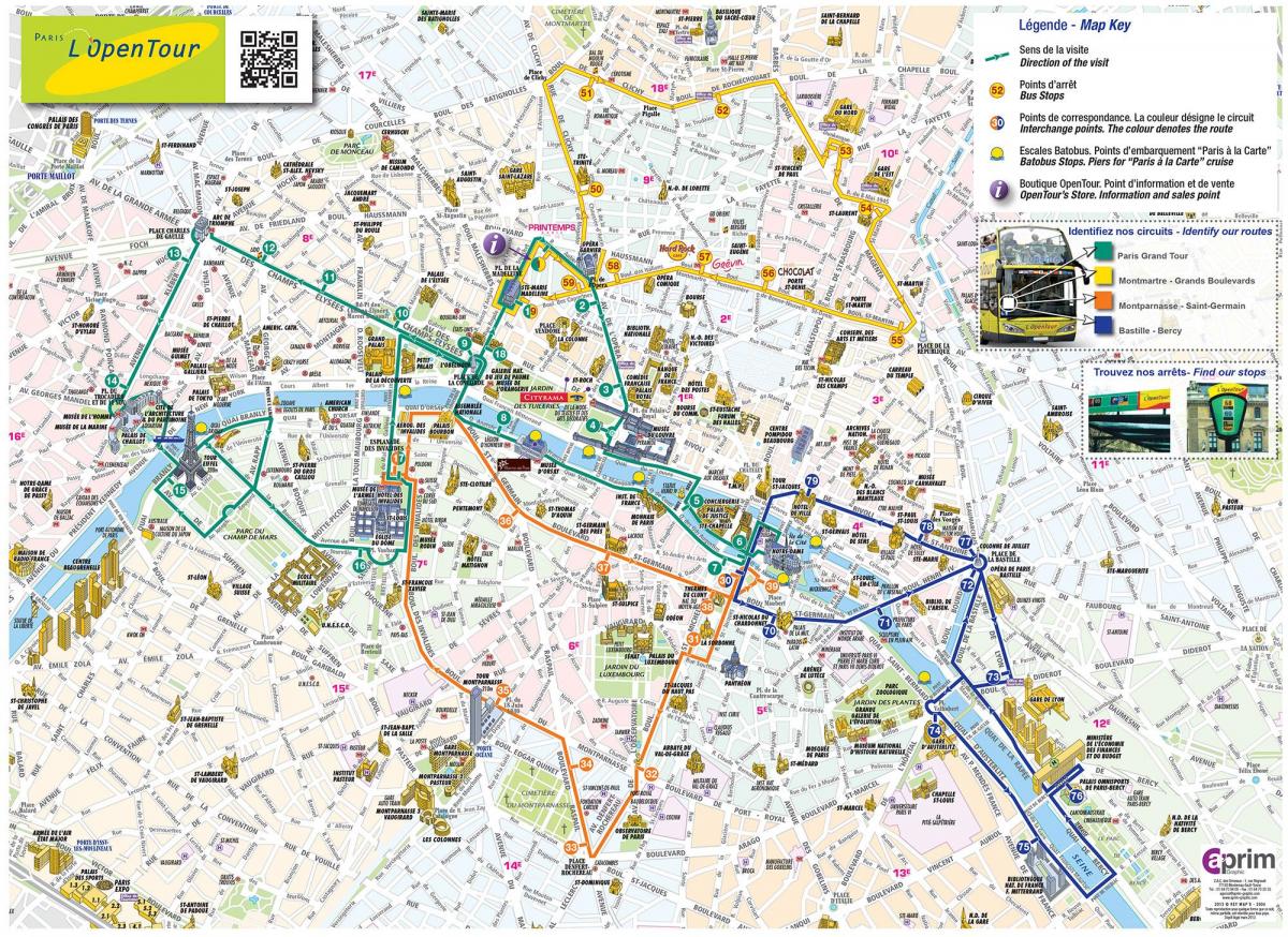 Mapa de l'Open tour París