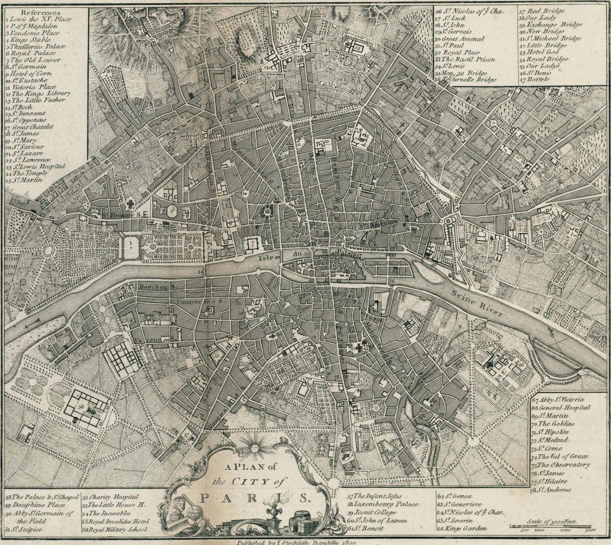 Mapa de París 1800