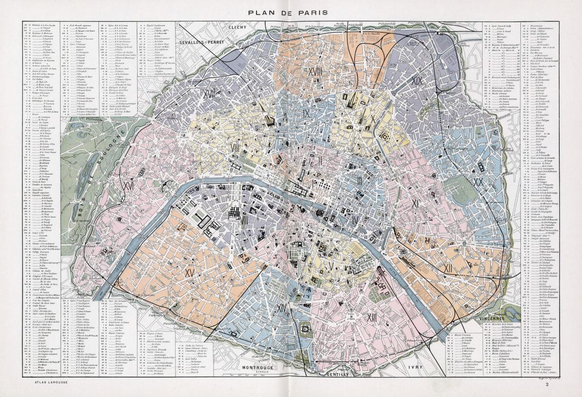 Mapa de París de 1900