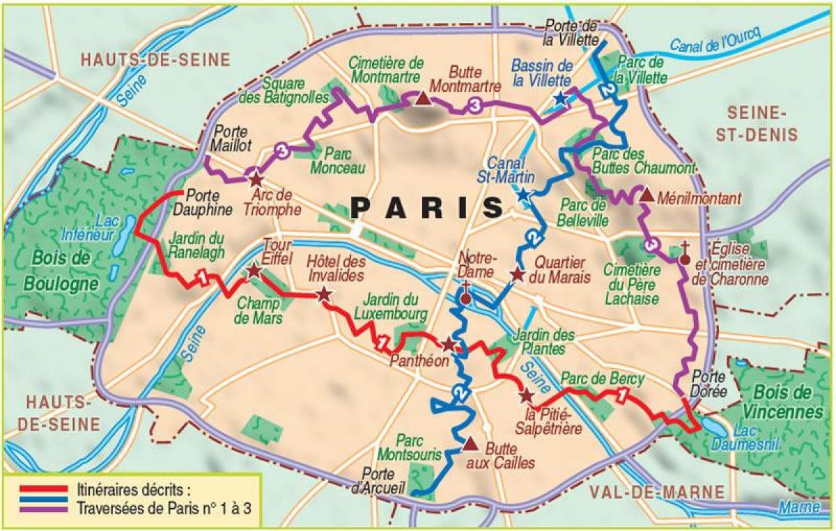 Mapa de París senderisme