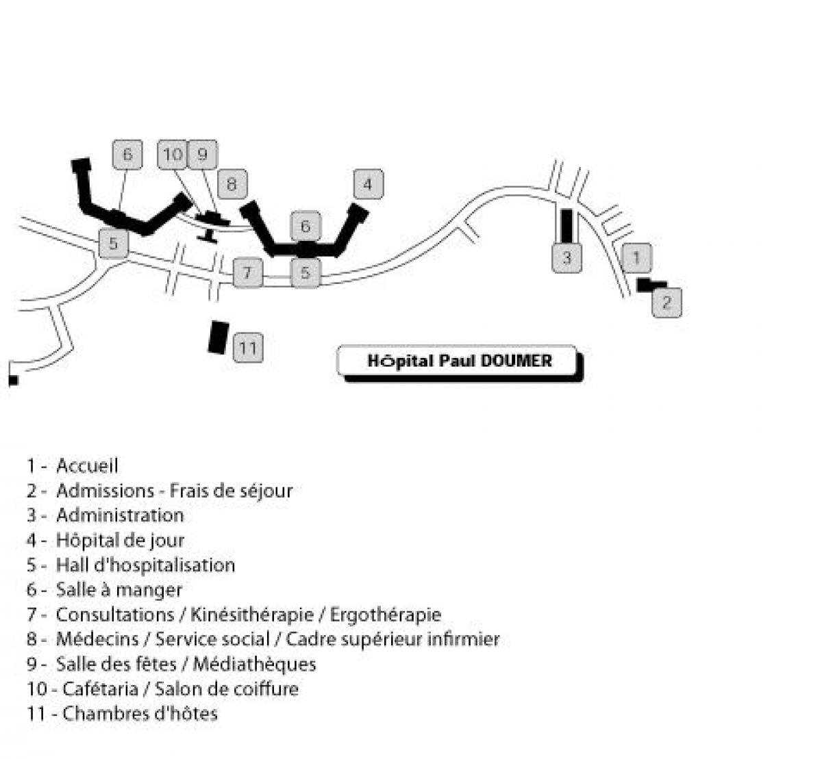 Mapa de Paul Doumer hospital
