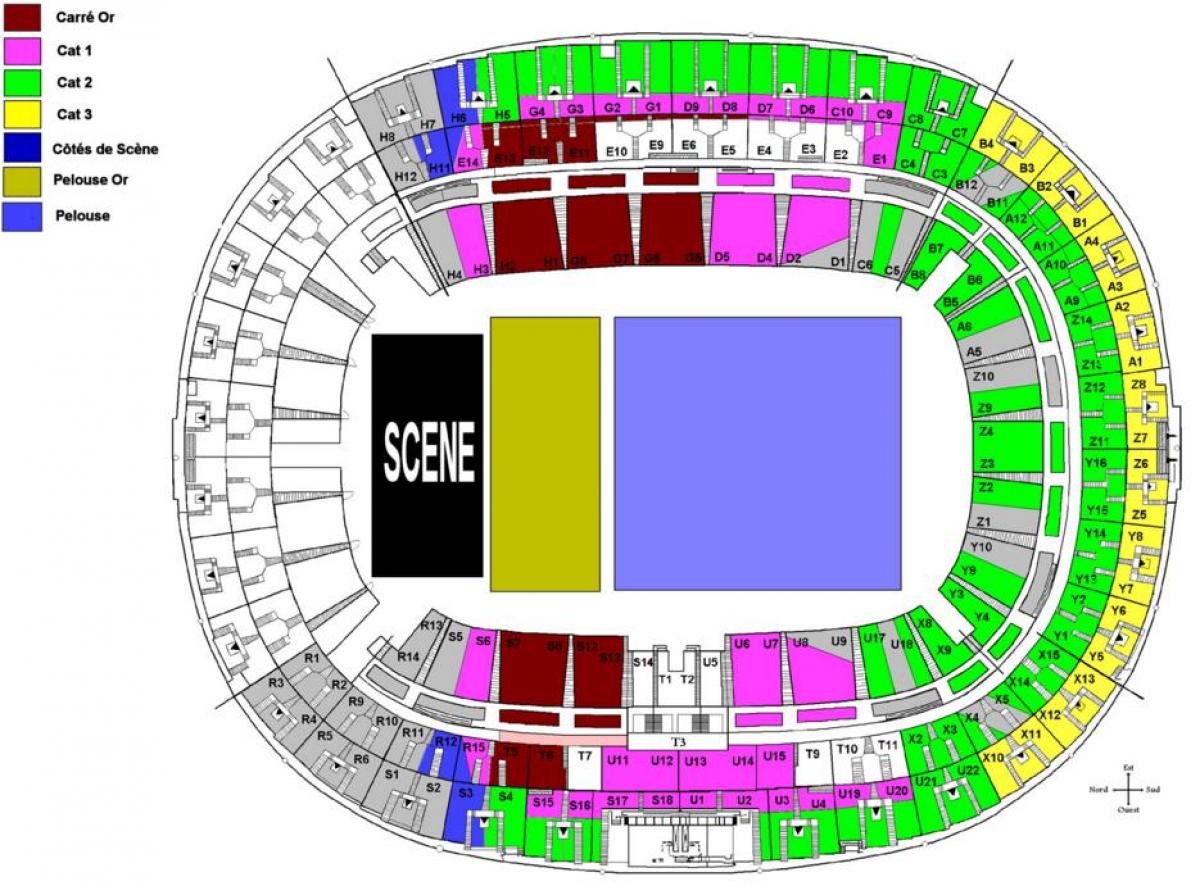 Mapa de Stade de France Concert