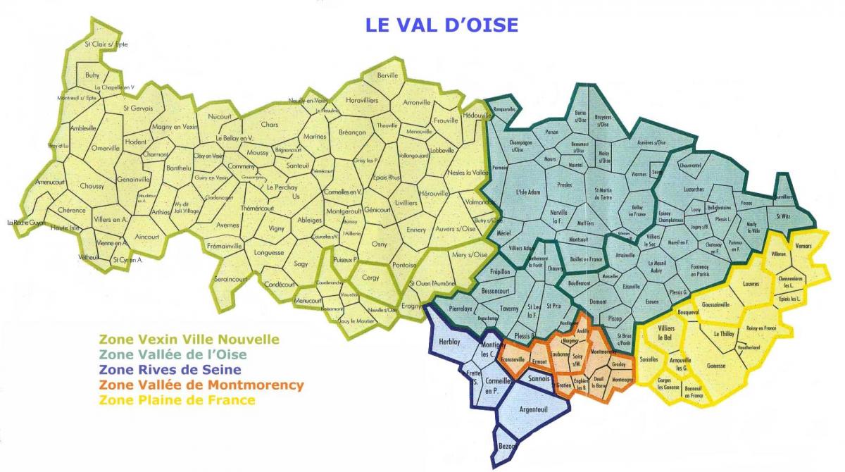 Mapa de la Val-d'Oise