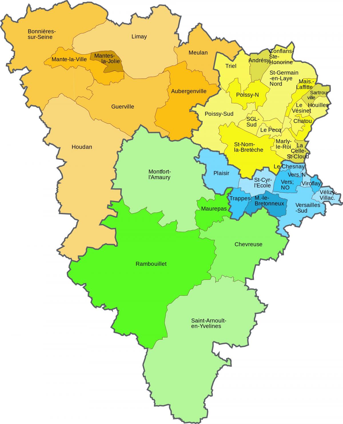 Mapa dels Yvelines
