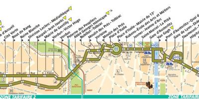 Mapa de bus París línia 57