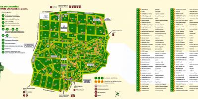 Mapa de Père-Lachaise Cementiri