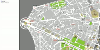Mapa del districte 8è de París