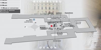 Mapa del Museu del Louvre Nivell -2
