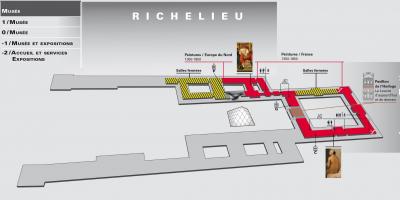 Mapa del Museu del Louvre Nivell 2