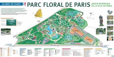 Mapa del Parc floral de París