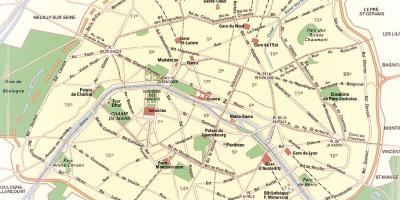 Mapa de París Parcs