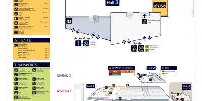 Mapa de l'estació de Montparnasse Sala 3