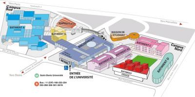Mapa de la Universitat París 8