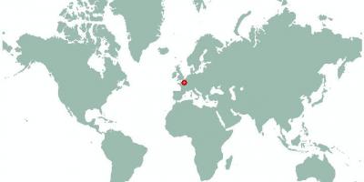 Mapa de parís, en el mapa del Món