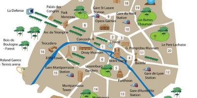 Mapa turístic de París