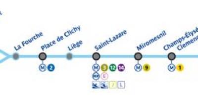 Mapa de París metro línia 13