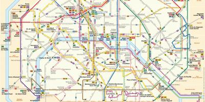 Mapa de la RATP de bus
