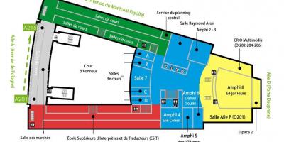 Mapa de la Universitat Dauphine - planta 2
