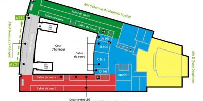 Mapa de la Universitat Dauphine - planta 3